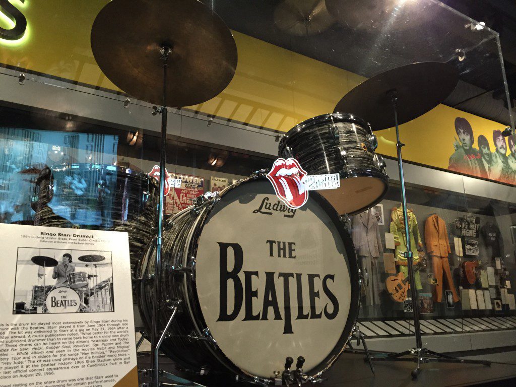 The drums used by Ringo when the Beatles performed in the 60's.