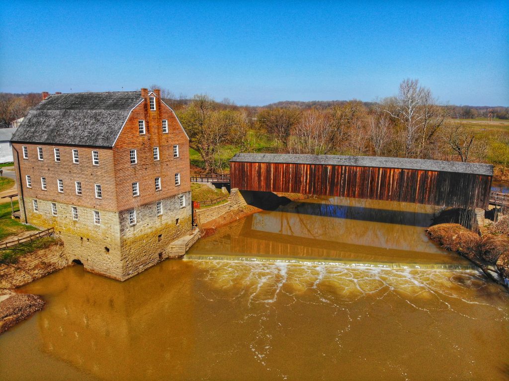 Bollinger Mill historic site and covered bridge