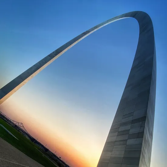 St Louis Arch at sunrise