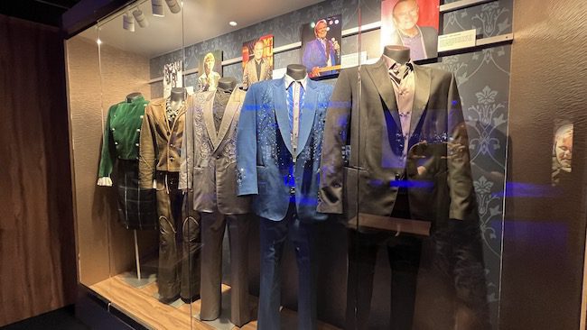 Glen Campbell's suits on display at the Glen Campbell Museum in Nashville.