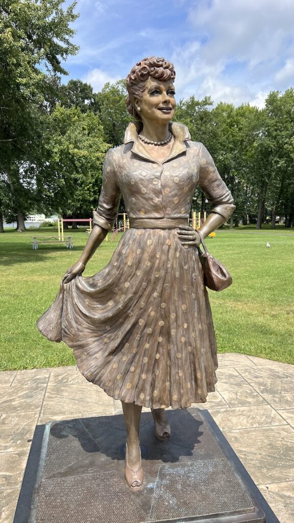 Lucy's hometown statue is located in Lucille Ball Memorial Park