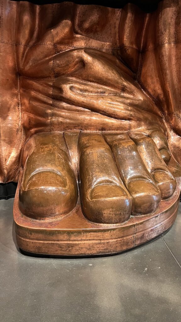 Quirky things to do in New York City - touch statue of liberty's toes
