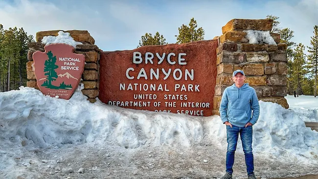 Utah's national parks in winter