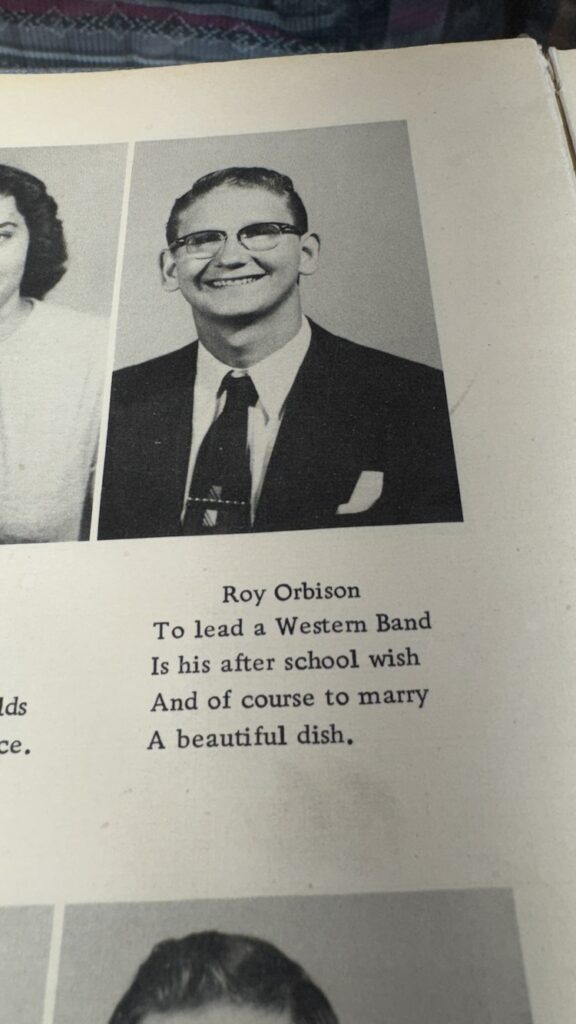 Roy Orbison yearbook photo
