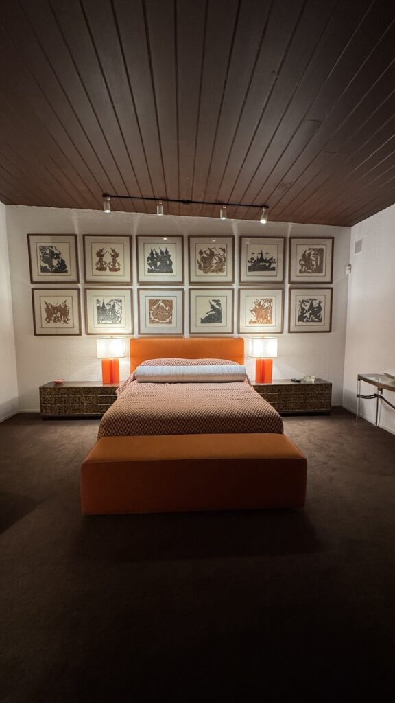 Frank Sinatra's bedroom at Twin Palms in Palm Springs, California