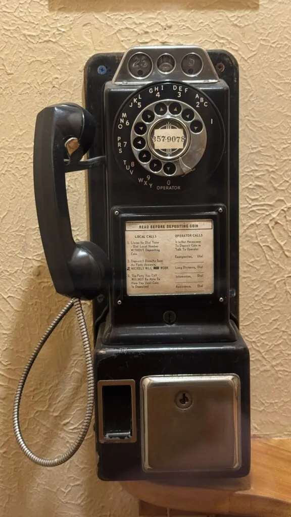 Payphone at the Surf Ballroom in Clear Lake, Iowa.